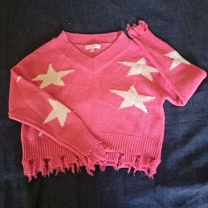 Sweater Stella Tweed Girls size S Color Pink and white